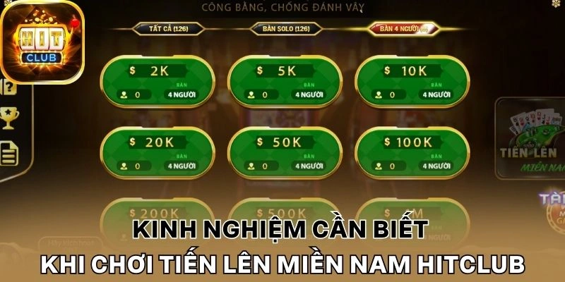Kinh nghiệm cần biết khi chơi tiến lên miền Nam Hitclub