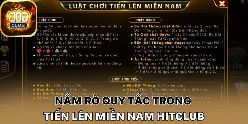 Nắm rõ quy tắc trong tiến lên miền Nam Hitclub